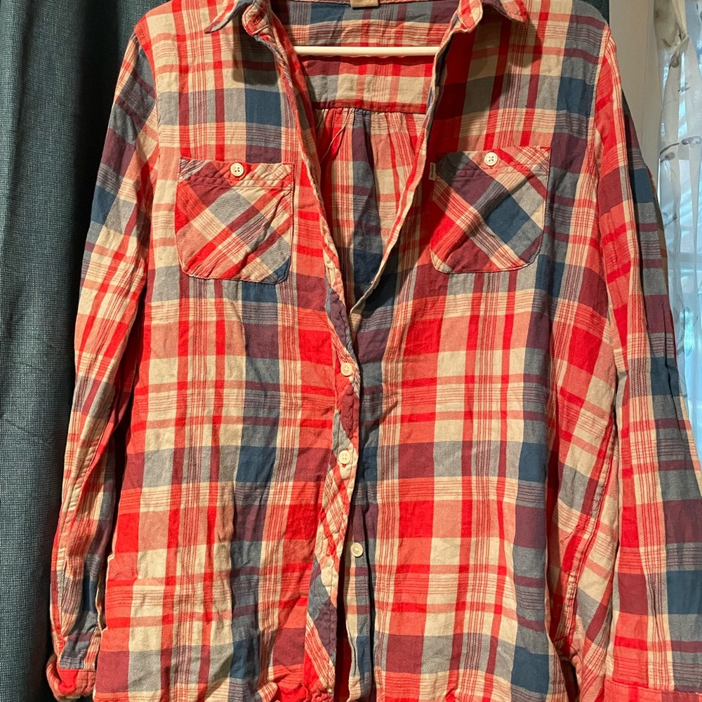 Levi's Red and Blue Plaid Button Down Shirt